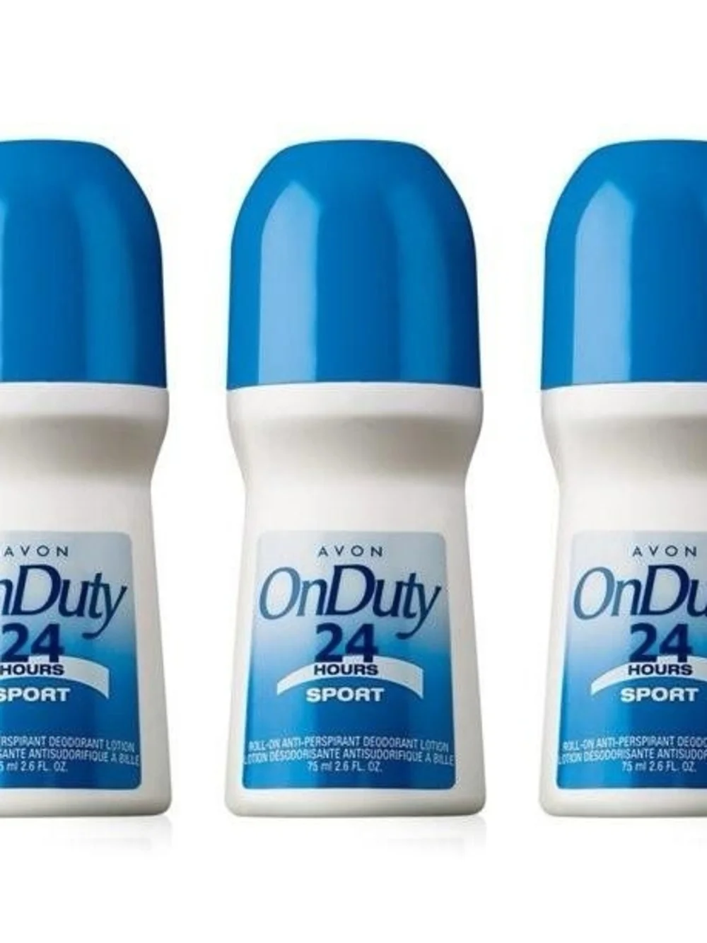 Avon On Duty Sport Roll-On Deodorant - Blue & White